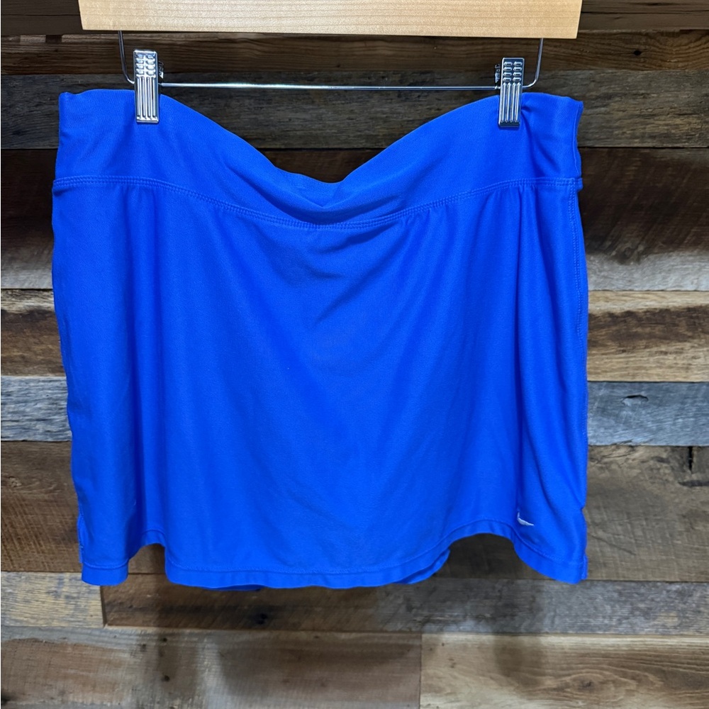 Nike Blue Tag Tee with Orange Swoosh Accent